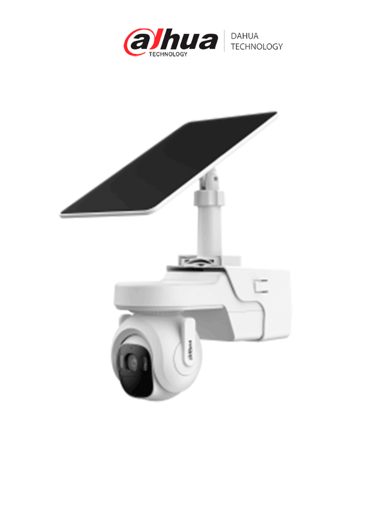 DAHUA DH-KIT/BP4A-4G/M0508 -Kit cámara PT 4G/ 4MP/panel solar/Batería/ SMD/ Sirena y luz de disuasión activa/Audio bidireccional/ Iluminador dual inteligente/IR 30 m/ luz cálida 20m/ Modo AOV(vídeo siempre activo)/ Ranura para Micro SD/IP66/ #SD