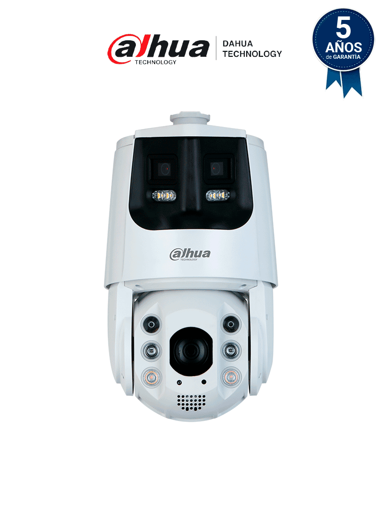 DAHUA DH-SDT6C425-4P-GB-APV-0280 Cámara PTZ panorámica IP/ 4 Megapixeles/ Iluminadores Duales Inteligentes/ 25X Zoom/ Starlight/ IR hasta 200 m/ Auto-tracking/ Protección Perimetral/ Detección Facial/ IP66/ Disuasión Activa/ Sirena y Estrobo