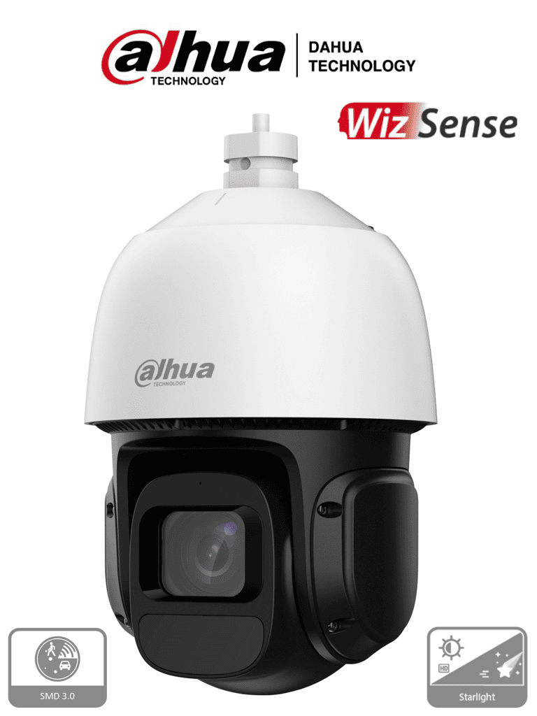 [DH-SD3D216NB-GNY] DAHUA SD3D216NB-GNY - Camara IP PTZ de 2 Megapixeles/ WizSense/ 16x de Zoom Optico/ 80 Metros de IR/ Detección de Vehiculos y Humanos/ SMD 3.0/ IP66/ Smart H.265+/ Ranura para MicroSD/ WDR Real de 120 dB/ #LDIC10