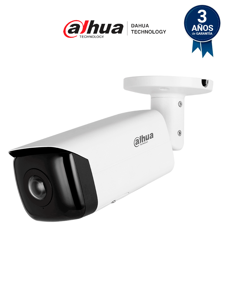 DAHUA IPC-HFW3441T-AS-P Cámara IP bullet panorámica 4 MP, lente 2.1 mm, ángulo 180°, IR 20 m, IA WizSense, detección de movimiento inteligente, protección perimetral, Starlight, PoE, WDR, H.265+, IP67, micrófono, E/S alarma. #Pano180