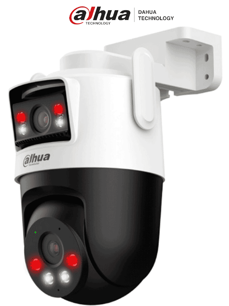 Dahua IPC-WPT1539DD-SW-5E2-PV - Cámara IP PT Wifi Dual de 10 MP, 2 Lentes de 5 MP cada uno (Fijo y PT), Iluminador Dual Inteligente/ IR de 50m, Microfono y Altavoz Integrados, IA, Autotracking, Disuación activa, Ranura MicroSD, IP66 #LoNuevo #DDPT #DHWifi