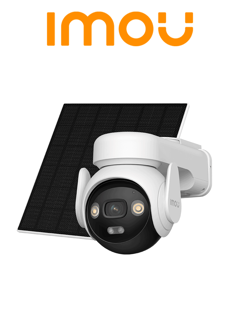 [IPC-B7ED-5M0TEA-AM/FSP14] IMOU AOV PT 5MP (IPC-B7ED-5M0TEA-AM/FSP14) - Camara IP PT de 5 Megapixeles/ Conexión dual 4G+Wi-Fi/ Grabación Continua 365 días (AOV-AlwaysOnVideo)/ Batería de Alta Duración/ Ranura para Micro SD 512GB/ Incluye Panel Solar/ Detección humana y Vehículos/