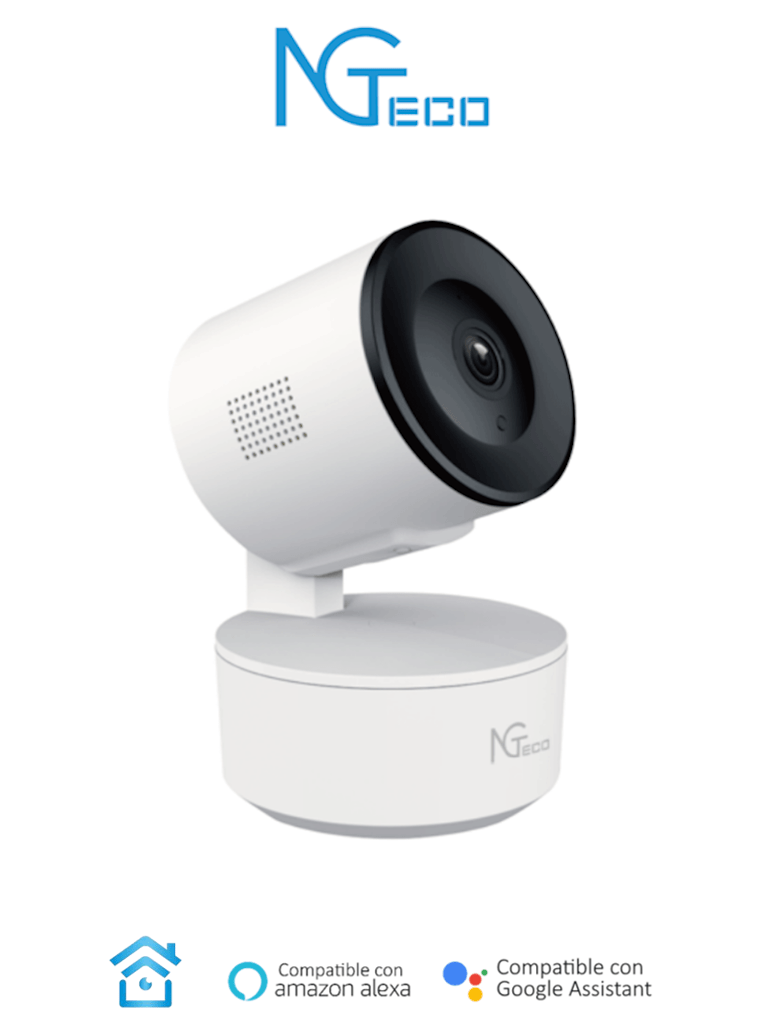 [NG-C2301] NGTECO NGC2301 - Cámara PT WiFi / 1080p / Distancia IR 5 metros / Detección de movimiento / Movimiento 355° horizontal, 80° vertical / Almacenamiento Local y en la Nube / Control Remoto / Audio Bi-direccional / Funciona con Alexa #BuenFinNG #MCI2