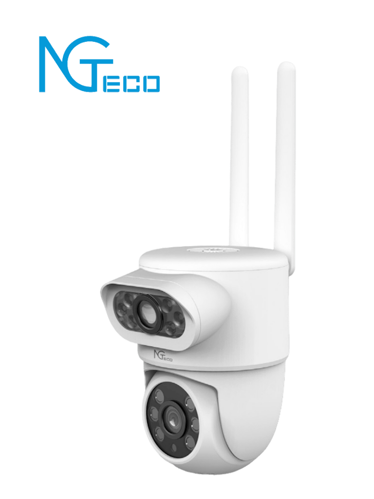 NGTECO NGSH01C8AN- Cámara PTZ WiFi , 4MP , Lente Dual , Monitoreo 2 Áreas , Detección Humana , Audio 2 Vías ,Paneo y Tildeo ,Almacenamiento Local y en la Nube #MÁSGAS #BuenFinNG #NGENERO