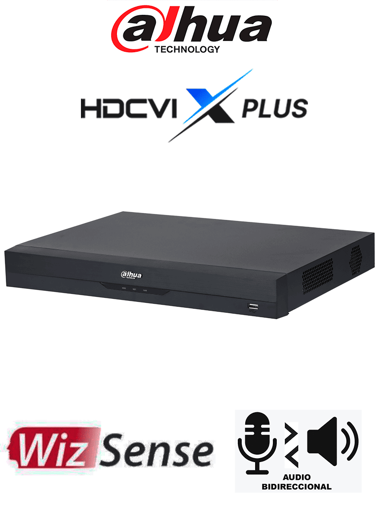 [DH-XVR4232AN-I/T] DAHUA DH-XVR4232AN-I-T - DVR de 32 Canales de 1080P Lite WizSense/ HDCVI X PLUS/ Audio Bidireccional/ H.265+/ Codificación IA/ 2 Bahías de DD/ 16 Ch con SMD Plus/ Búsqueda Inteligente/ Compatible con Dolink Care #DVNU #VDV