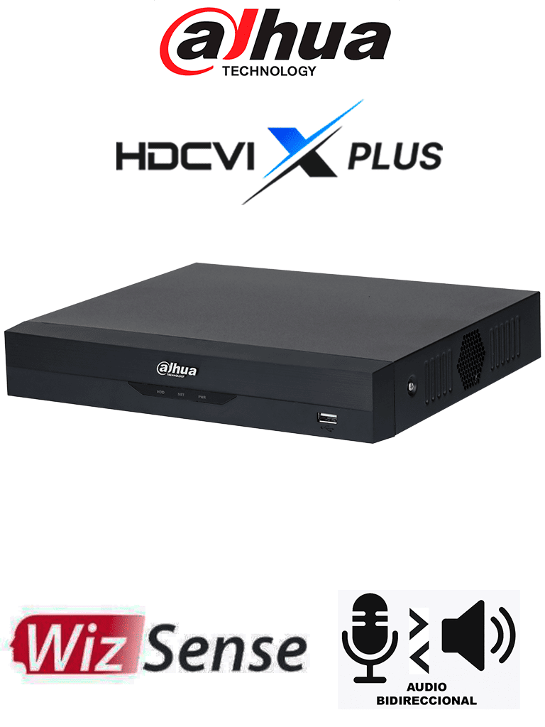 DAHUA DH-XVR5108HS-I3/T - DVR de 5MP Lite WizSense/ HDCVI X PLUS/ Audio Bidireccional en 8 Canales/ Soporta 8 canales + 4 IP o 10 Canales IP/ Reconocimiento Facial y Protección Perimetral 1 Canal/ SMD Plus y AcuPick/ Compatible con Dolink Care #DVNU