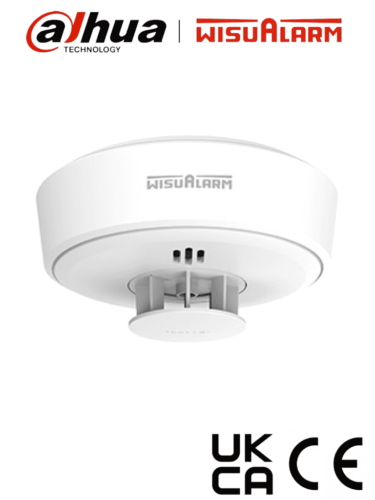 DAHUA WISUALARM HY-HT10A -Detector de Calor Autónomo, Monitoreo Constante de Temperatura, Detección Rápida de Incendios de Clase A1(54°C to 65°C)Sonido de Alarma de 85dB, Certificaciones CE,Batería No Remplazable d hasta 10años#LoNuevo #Wisualarm #WR #DCW