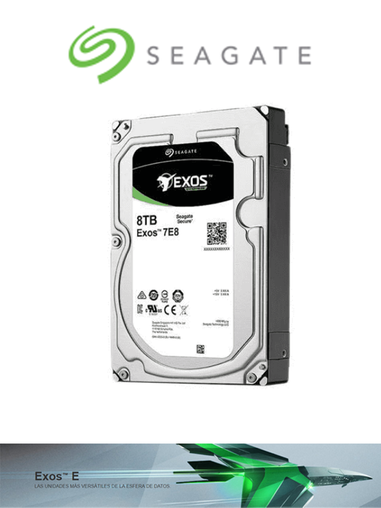 [ST8000NM017B] SEAGATE ST8000NM017B - DISCO DURO 8 TB EXO ENTERPRISE/ 7200 RPM/ RECOMENDADO PARA SERVIDORES QNAP