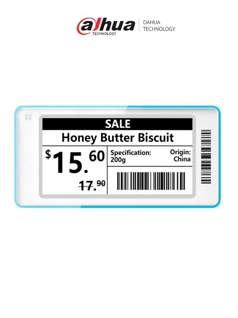 [DHI-ESL-E026C-NF] DAHUA DHIESLE026CNF - Etiqueta Electrónica Inteligente ESL 2.6" para Retail / Colores: Blanco y negro Recomendada para Areas de baja Temperatura -25 a 25°C