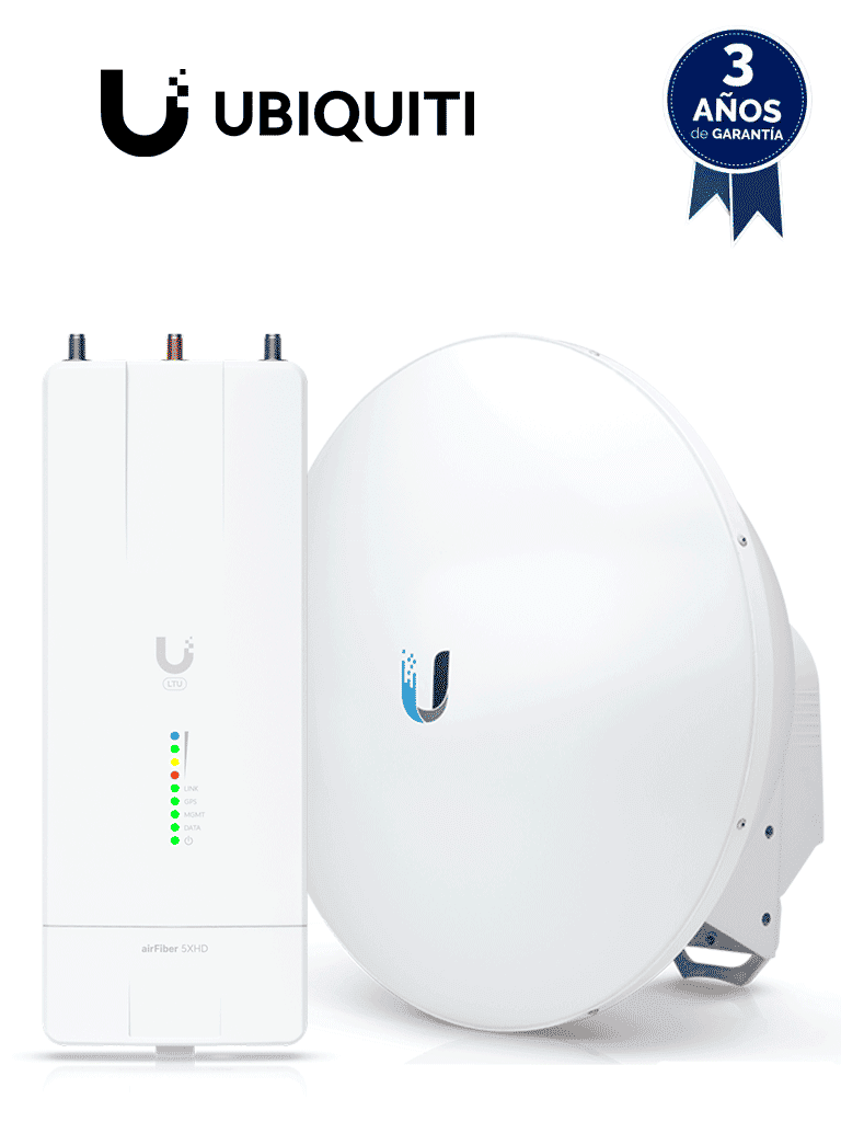 [AF-5XHD-23-S45] UBIQUITI AF-5XHD-23-S45: Kit AirFiber con Radio AF-5XHD y Antena AirFiber 23 dBi Slam-45, para enlace PTP carrier class BACKHAUL, hasta 500 Mbps Full Duplex en banda libre de 5.8 GHz.