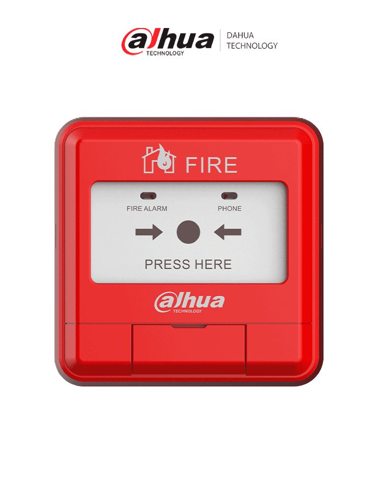 [DHI-HY-1200] DAHUA WISUALARM HY-1200 - Estacion Manual de Alarma de Emergencia Direccionable/ 2 Hilos sin Polaridad/ Cumple con Norma EN54-11/ Saida Independiente Par de Contactos Normalmente Abiertos