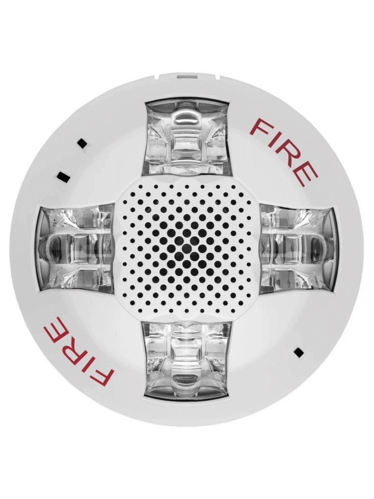 KIDDE EGCSVWF - Altavoz con Estrobo de Techo / Blanco / Logo FIRE