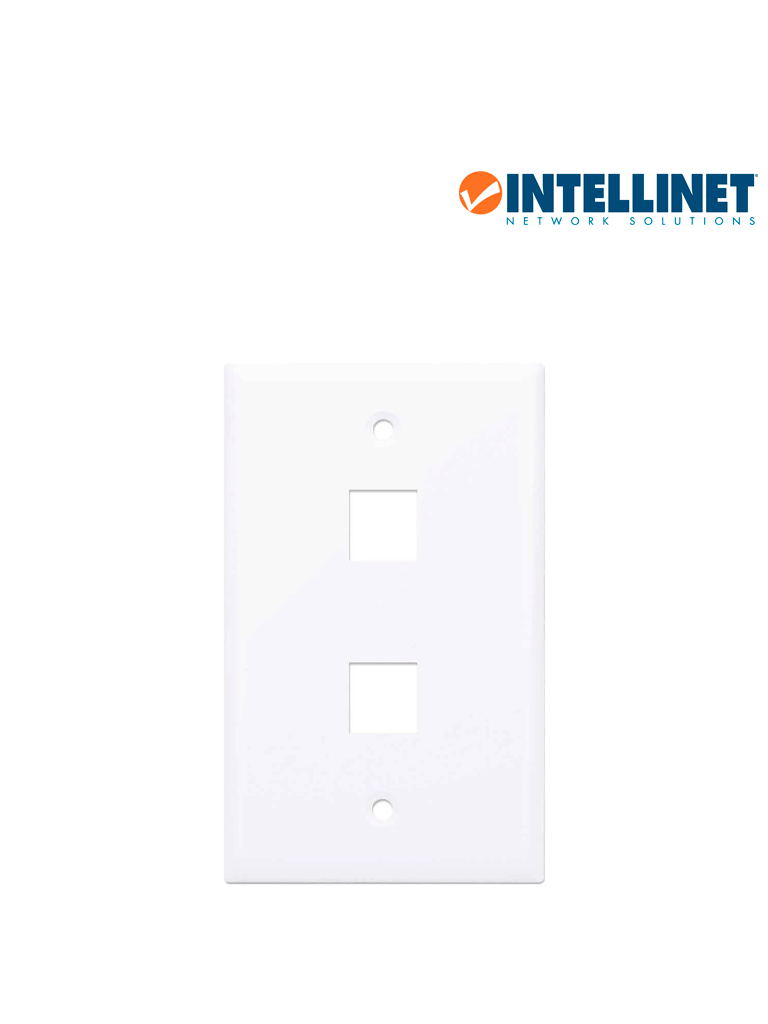 [163293] INTELLINET 163293 - TAPA (FACEPLATE) / 2 PERFORACION / BLANCO