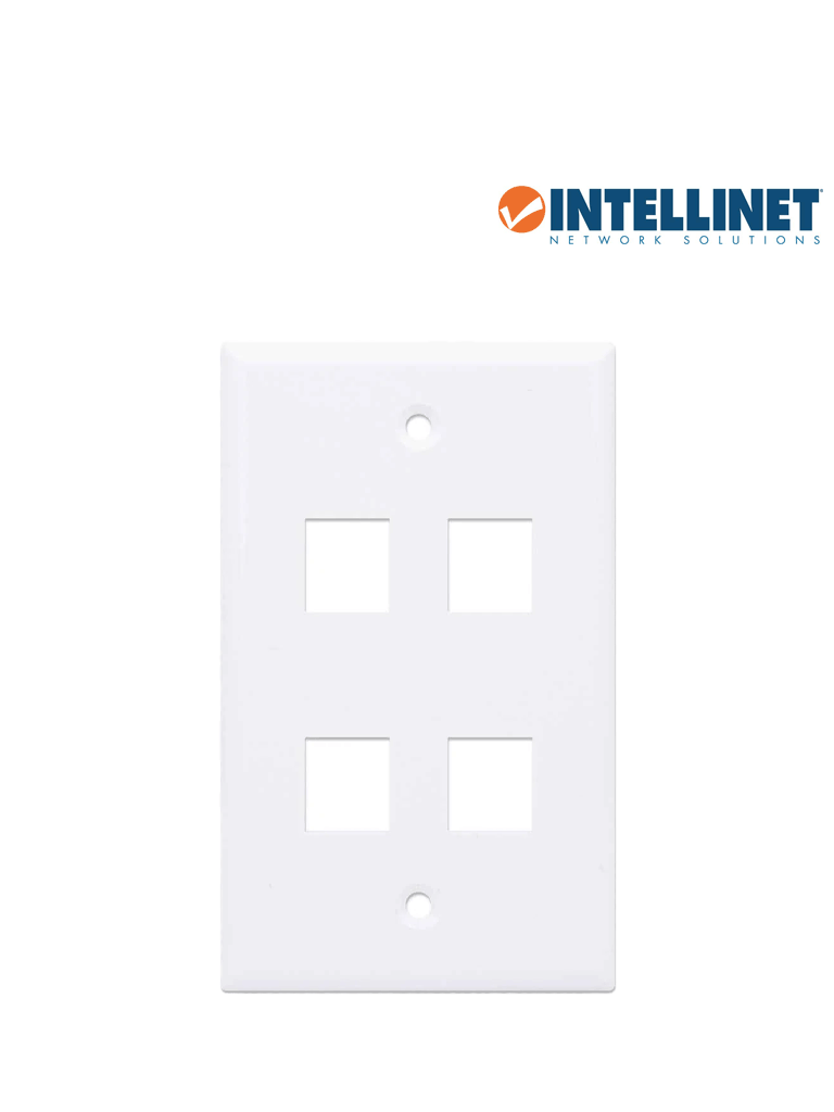 [163316] INTELLINET 163316 Tapa para caja Montaje al ras, 4 salidas, blanco