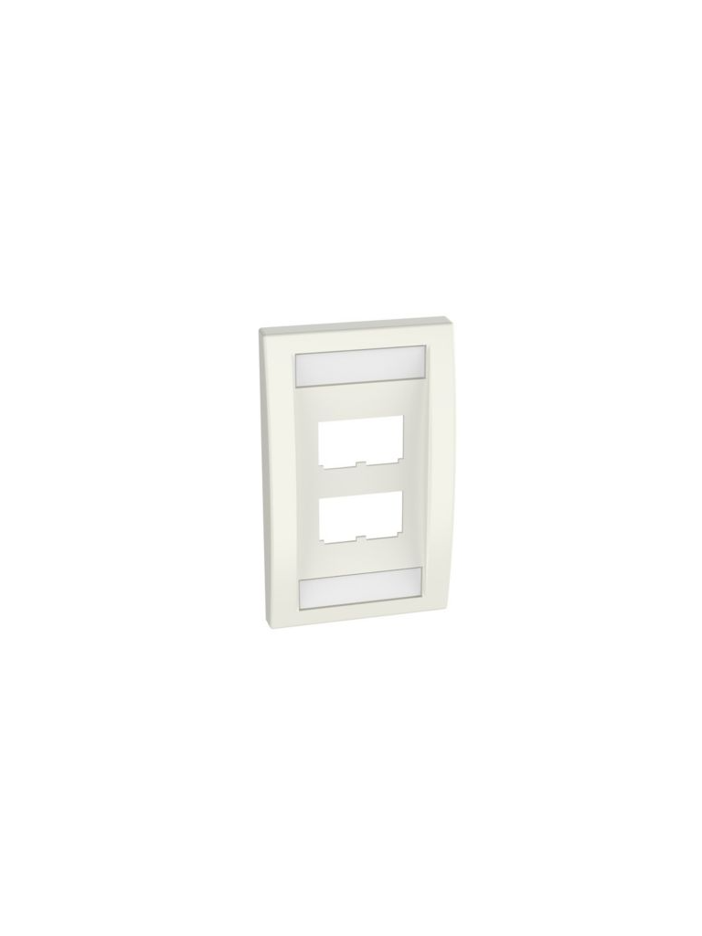 PANDUIT CFPE4IWY - Placa de pared Vertical / 4 Puertos /Mini-com / Blanco hueso / Con espacio para etiquetas #MCI1