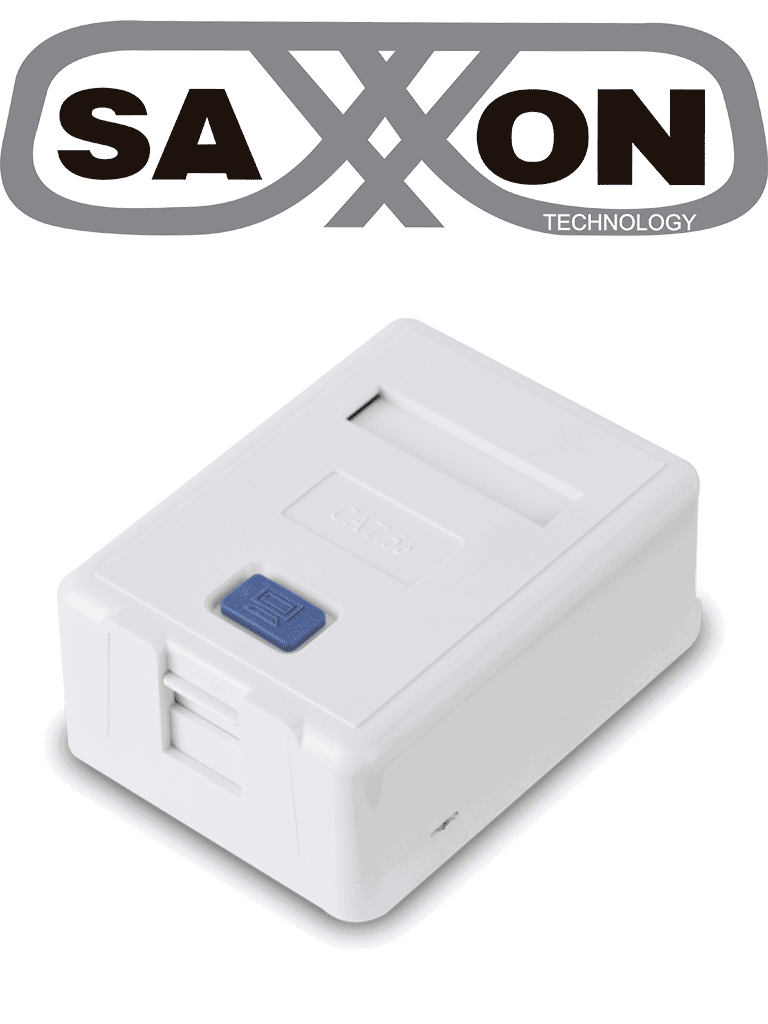 [A166-1] SAXXON A1661 - Caja de montaje en superficie para jack UTP / 1 Puerto / Con etiqueta