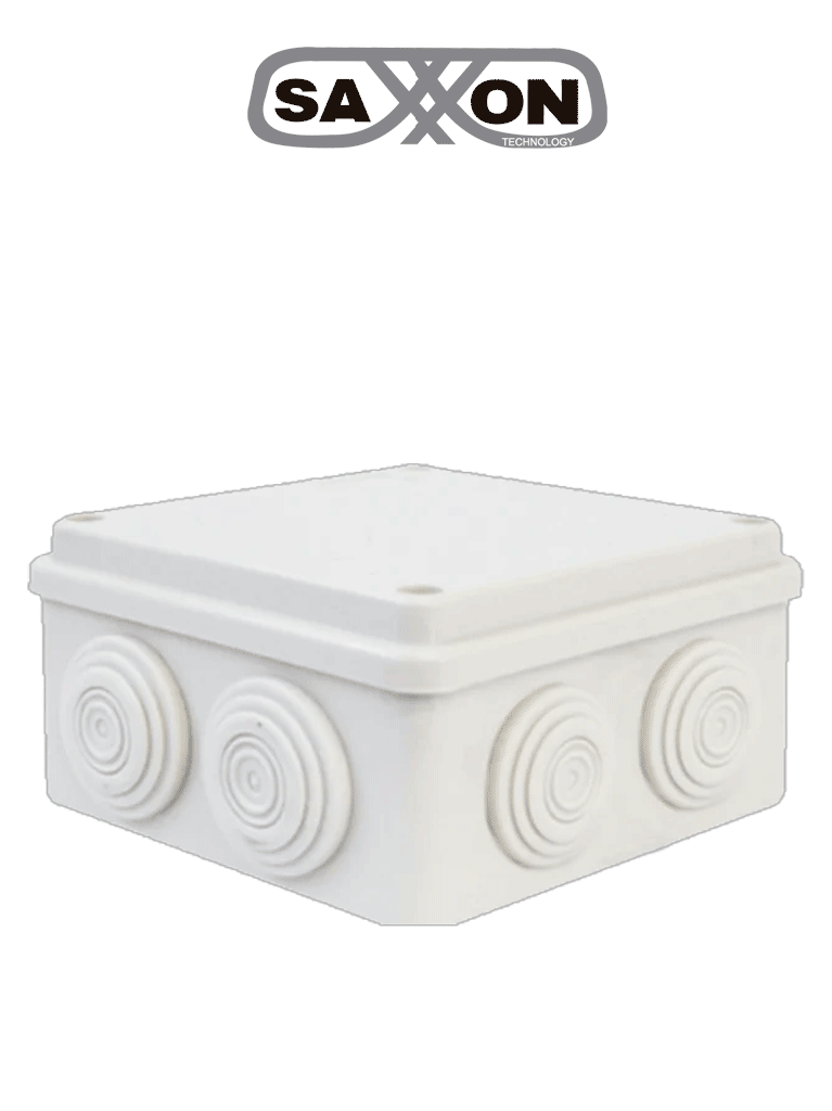 [SXWD015-7] SAXXON SXWD015-7 - Caja de conexiones con 7 entradas / PVC libre de halógenos / Compatible con cámaras Bulet y Domo / Dimensiones internas 150 x 150 x 70 mm (Ancho x Alto x Fondo)