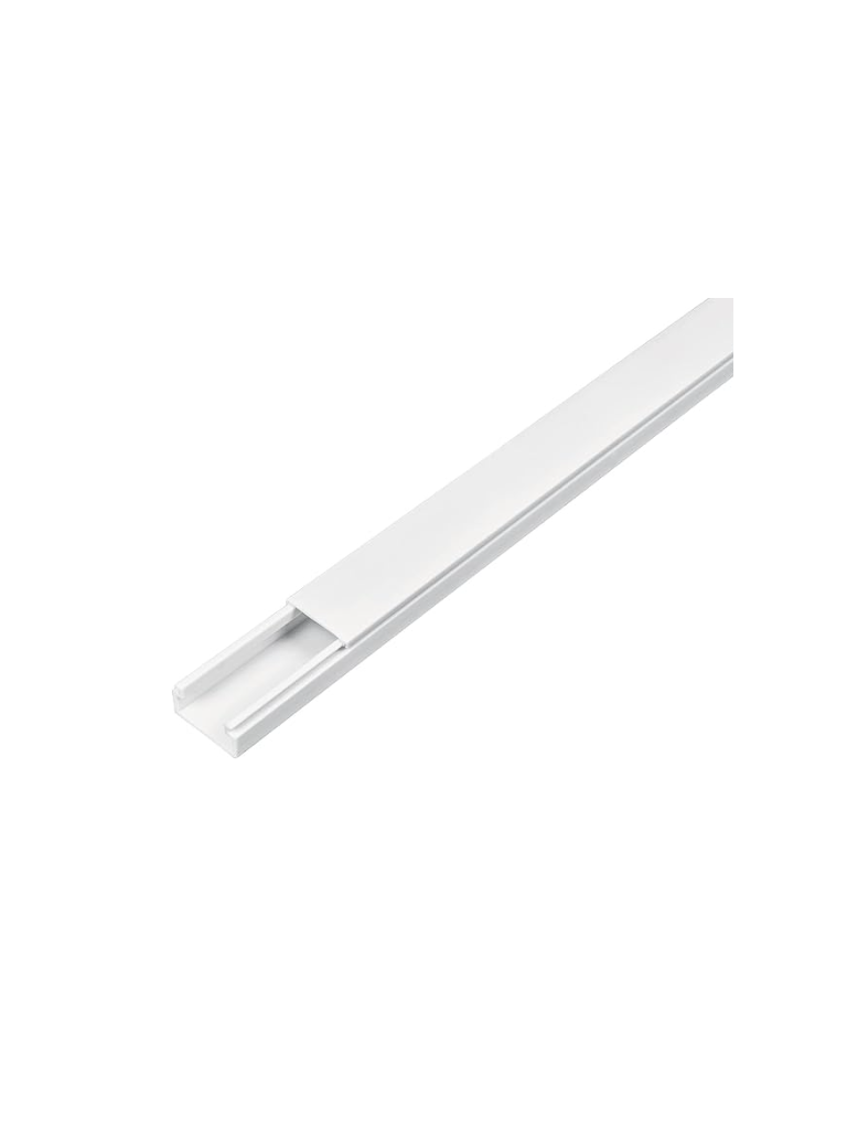 [SBE-1221] SBE TECH SBE-1221 - Canaleta plástica / PVC / Una vía / Alto 1.2 cm, Ancho 2.1 cm, Largo 2 metros