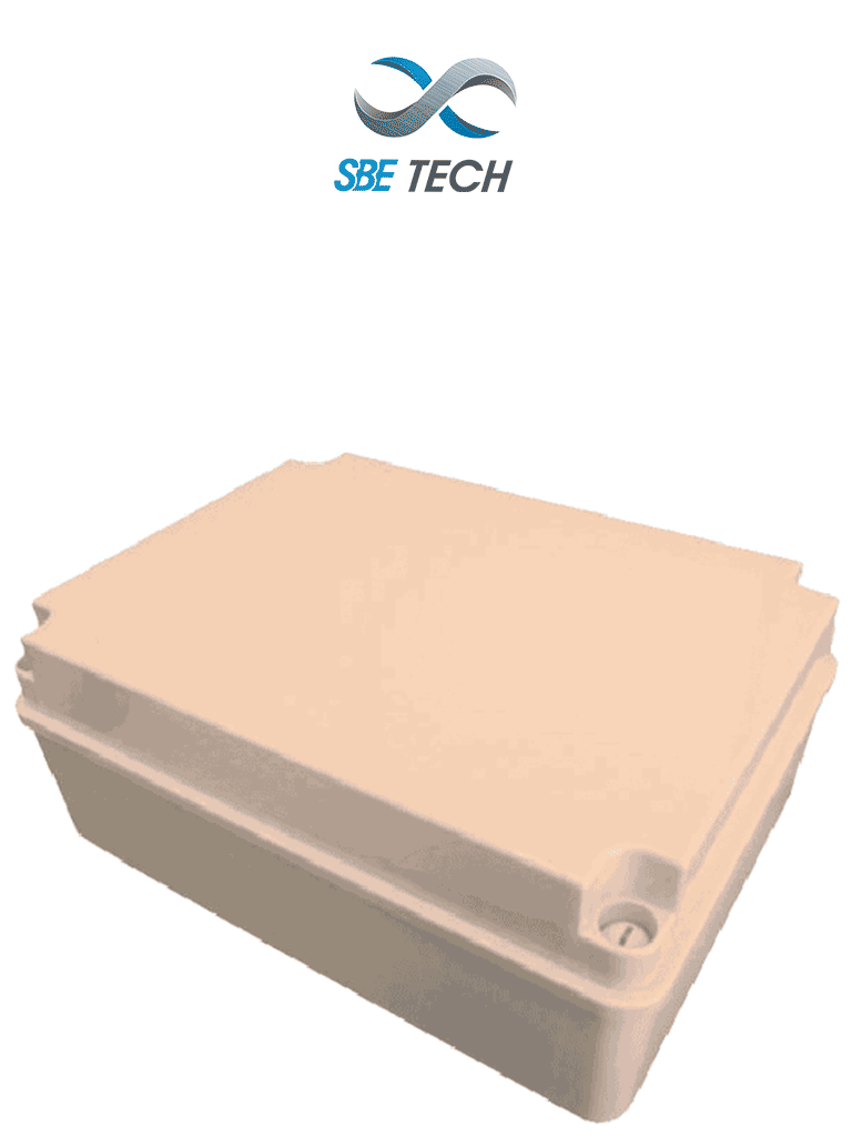 [SBE-OP240190160] SBE TECH OP240190160 - Caja plástica con tapa opaca de 24x19x16 cm multiusos, IP66, fabricada en material autoextinguible y resistente a la abrasión