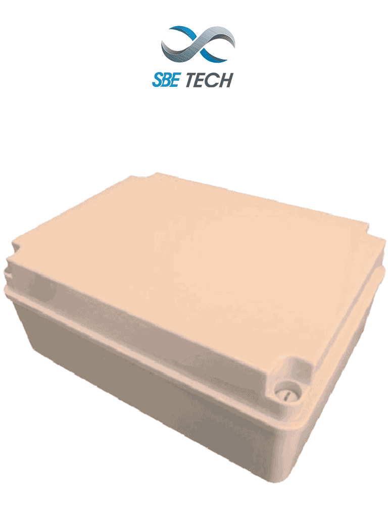 [SBE-OP403016] SBE TECH SBE-OP403016 - Gabinete plástico con tapa opaca para uso exterior IP65, dimensiones 40 x 30 x 16 cm, material autoextinguible UL94V0, construido en ABS