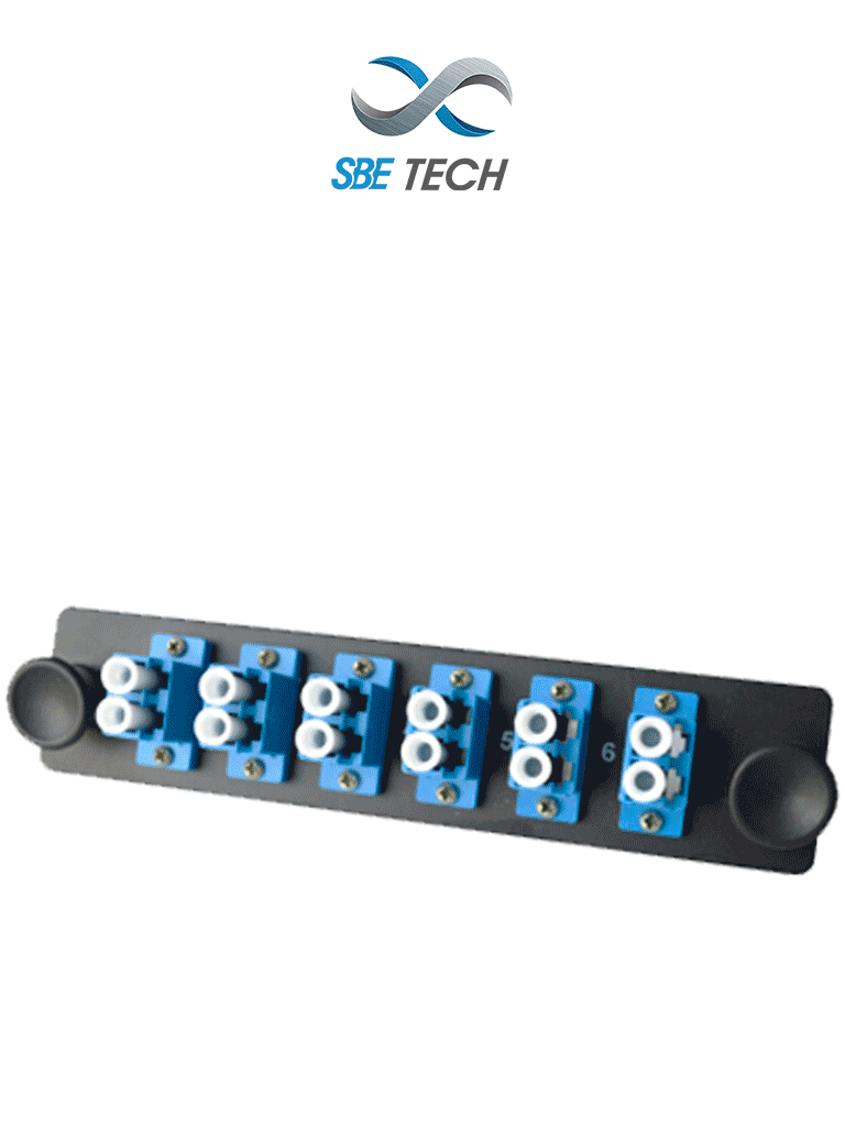 [SBE-6LCSM] SBETECH SBE-6LCSM - Placa con 6 acopladores LC dúplex monomodo
