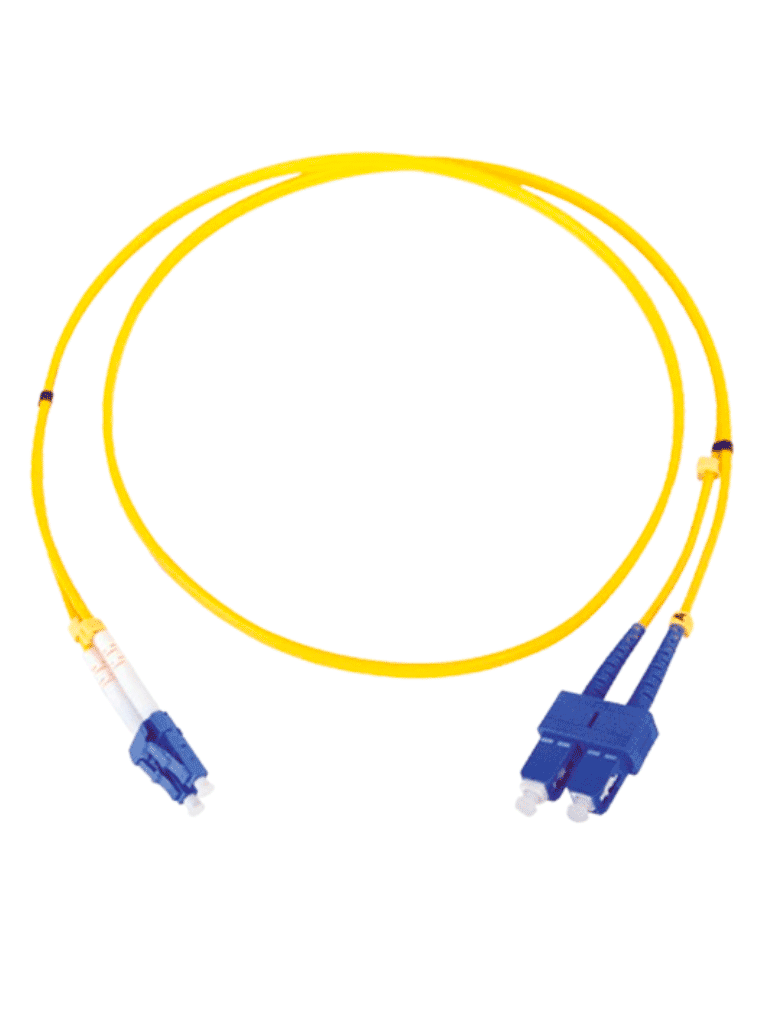 TCE - LP-FO-D-LCU-SCU-03 - Jumper LC-SC Monomodo / UPC / Duplex 2 mm / 3 metro / Amarillo #FO