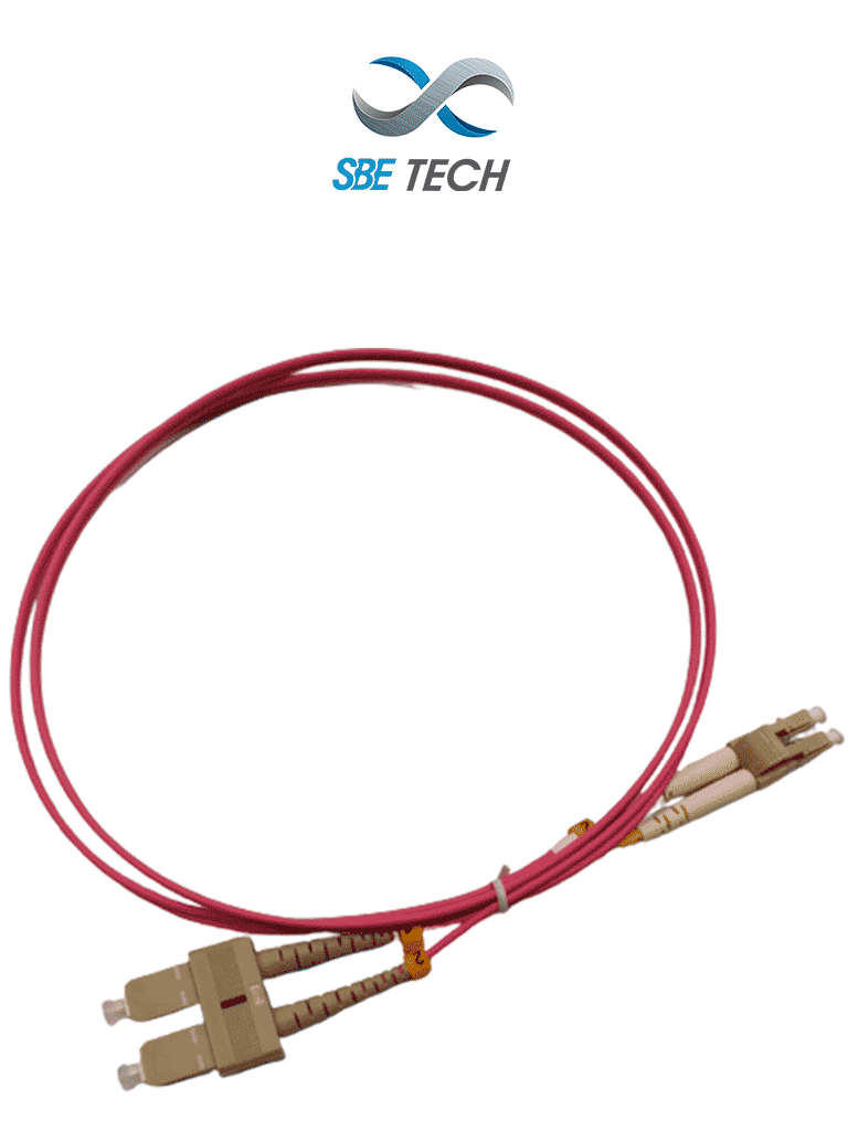 [SBE-JUMLC-SC-1M50] SBE TECH SBE-JUMLC-SC-1M50 - Jumper LC-SC, MM 50/125, OM4, duplex, 2 mm, de 1 metro, UPC #MARSBE