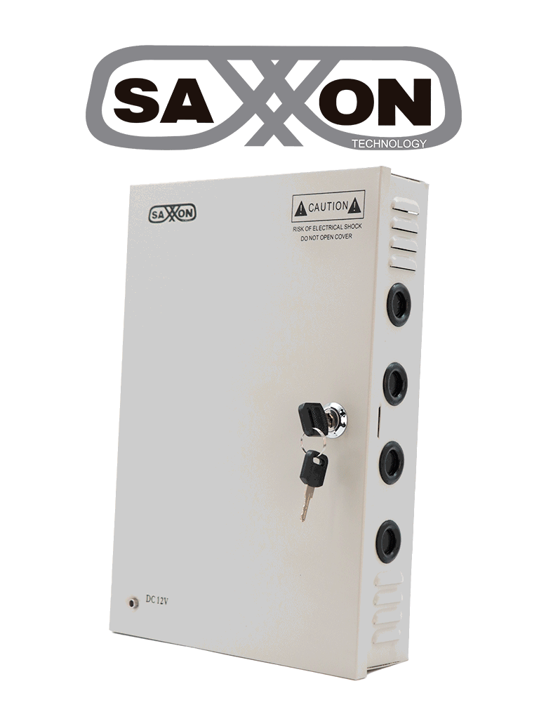 [SX-10A-18CH] SAXXON SX10A18CH - Fuente de Poder Profesional 12 VCD / 10 Amperes / 18 Canales / 0.5 Amperes por Canal / Protección contra Sobrecargas / Led Indicador de Funcionamiento #FuenteSAXXON