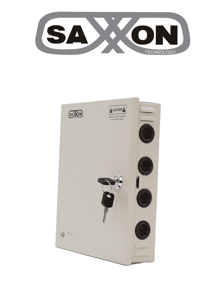 SAXXON SX10A9CH - Fuente de Poder Profesional 12 VCD / 10 Amperes / 9 Canales / 1.1 Amperes por Canal / Protección contra Sobrecargas / Led Indicador de Funcionamiento #FuenteSAXXON