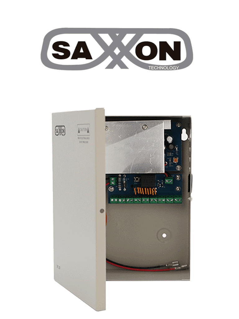 SAXXON SX10A9CHB - Fuente de Poder Profesional 12 VCD / 10 Amperes / 9 Canales / 1.1 Amperes por Canal / Compatible con Bateria de Respaldo ( No incluida ) / Protección contra Sobrecargas / #TVCSAX #FuenteSAXXON