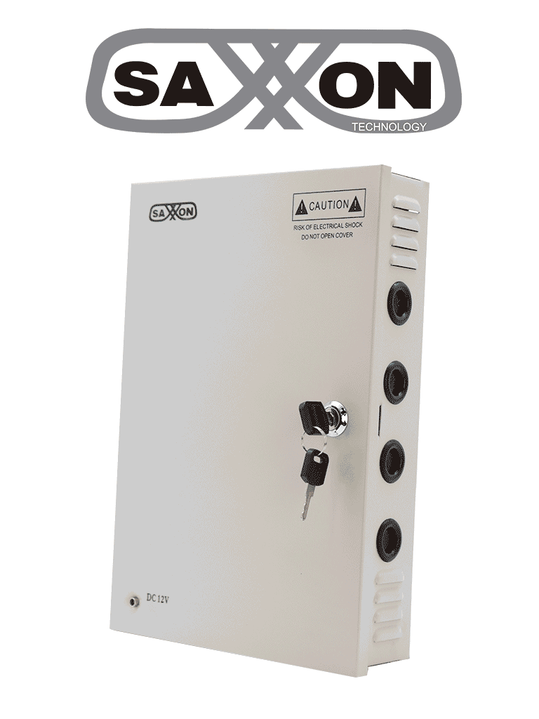 SAXXON SX20A18CH - Fuente de Poder Profesional 12 VCD / 20 Amperes / 18 Canales / 1.1 Amperes por Canal / Protección contra Sobrecargas / Led Indicador de Funcionamiento #FuenteSAXXON
