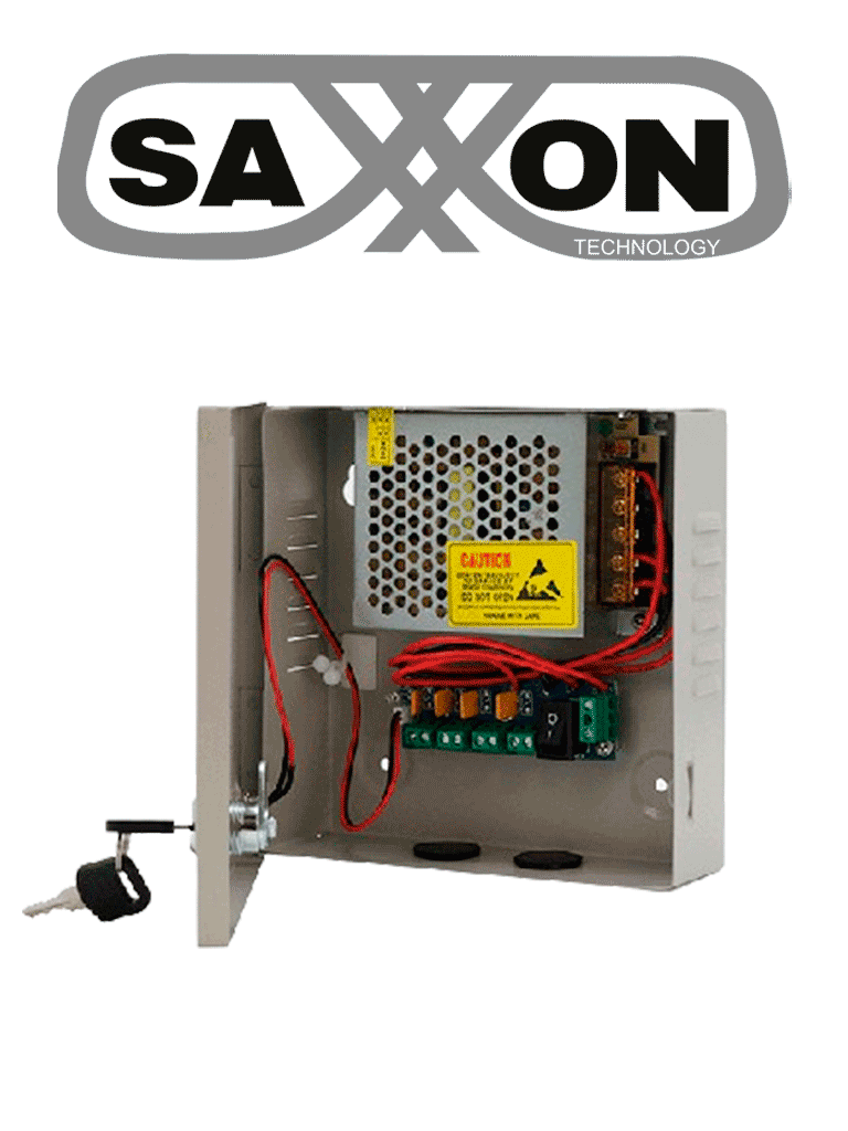 [SX-5A-4CH] SAXXON SX5A4CH - Fuente de Poder Profesional 12 VCD / 5 Amperes / 4 Canales / 1.1 Amperes por Canal / Protección contra Sobrecargas / Led Indicador de Funcionamiento #FuenteSAXXON
