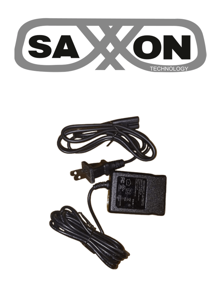 [SW-00120100-S10] SAXXON SW00120100S10 - Fuente de Poder Regulada / 12V CC, 1 Amper / Conector Macho / Voltaje de entrada: 100-240V / Ideal para Cámaras de CCTV , Controles de Acceso y Asistencia / Cable de 95 cm / #TVCSAX