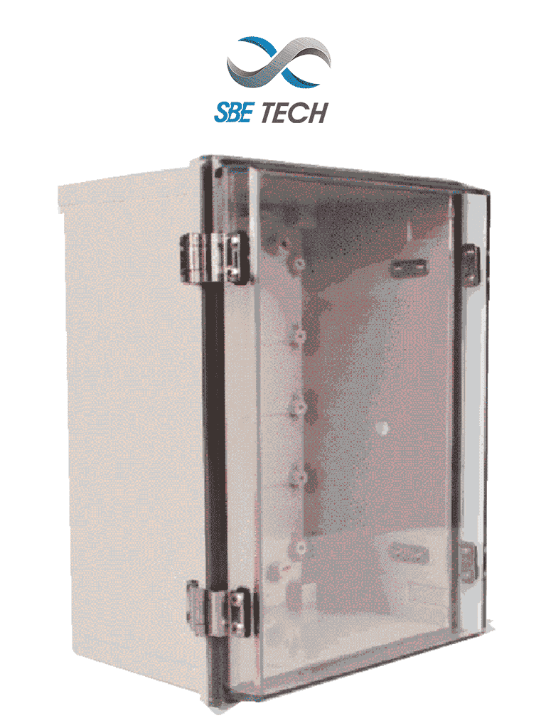 SBE TECH TR15015090 - Gabinete de plástico para exteriores con cubierta transparente, 150 x 150 x 90 mm