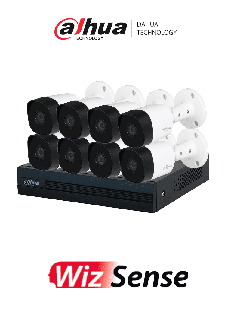 [DH-KIT/XVR1B08-I/8-B2A21N-U-0360B] DAHUA KIT/XVR1B08-I/8-B2A21N-U - Kit con DVR Cooper-I WizSense de 8 Canales ofrece 8 cámaras de 2 MP con visión 1080p, tecnología de IA y compresión H.265+. Admite hasta 10 canales IP, incluye SMD Plus y permite búsqueda de personas y vehículos #LoNuevo