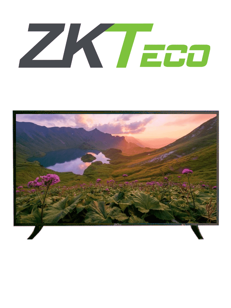 [ZD50-4K] ZKTECO ZD50-4K-Monitor LED UHD de 50 Pulgadas / Resolución 3840 x 2160 / Ángulo de Visión Horizontal 170° / 2 Entradas de Video HDMI y 1 VGA / Tiempo de respuesta 5ms