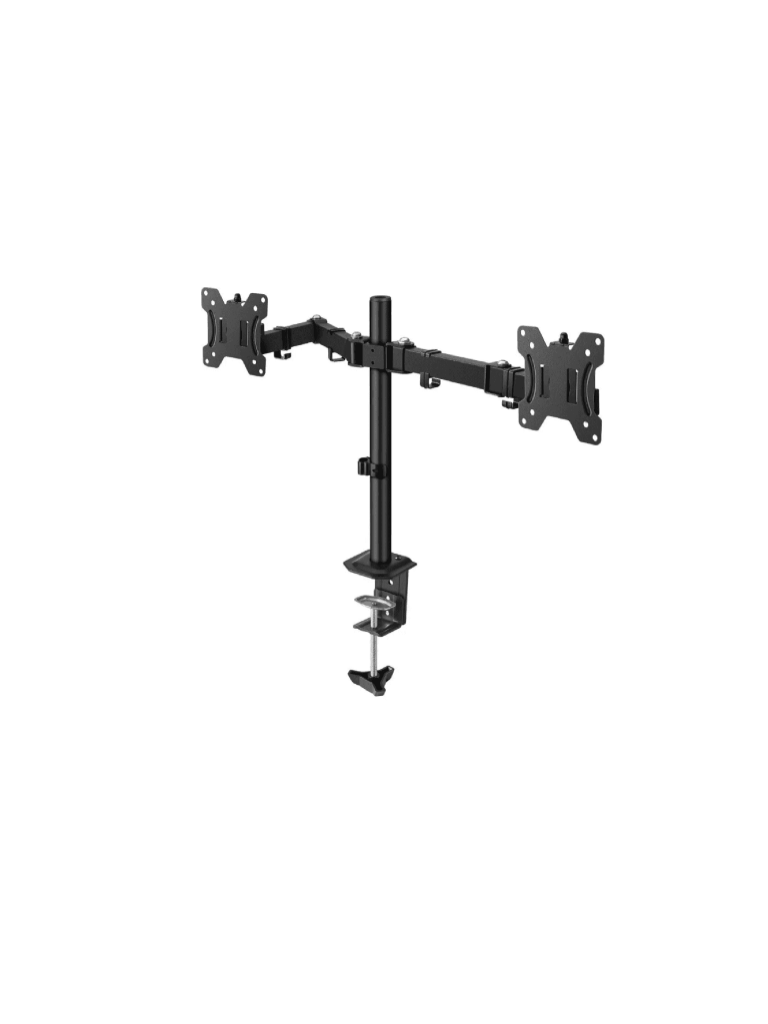 TCE LMG15NB - Soporte de Escritorio para 2 Monitores de 14 a 32" , Carga Máxima 9Kg por brazo , VESA 75x75mm / 100x100mm , Ajuste Inclinación y Rotación