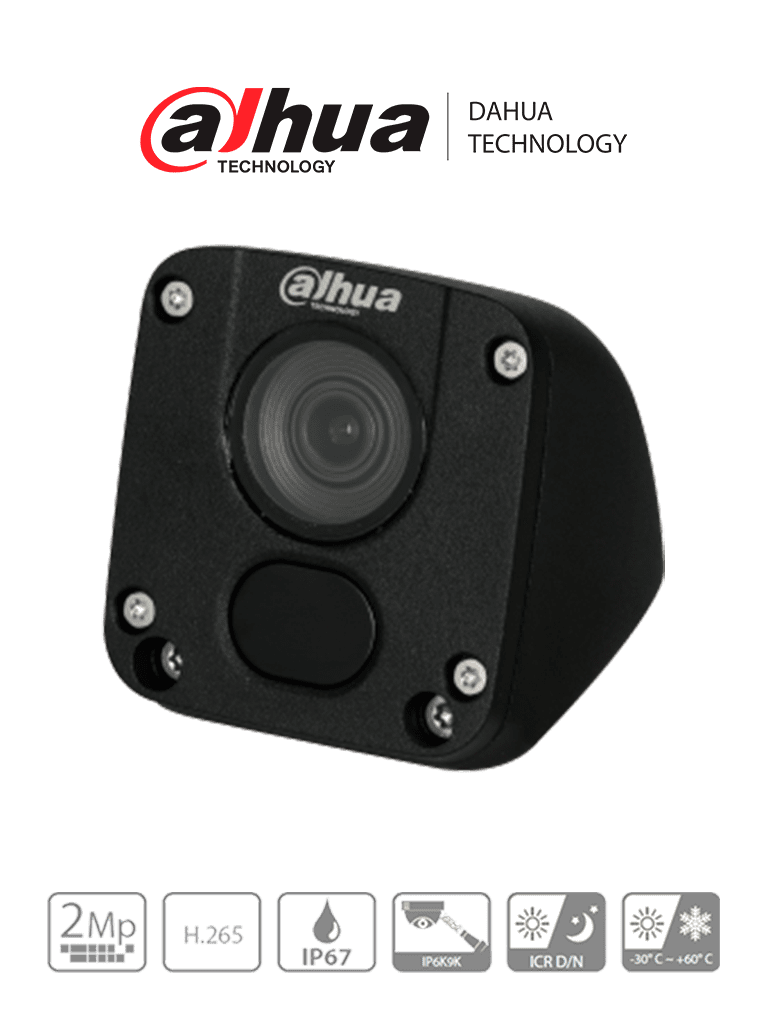[DH-IPC-MW1230DN-HM12] DAHUA DH-IPC-MW1230DN-HM12 - Cámara móvil IP, Tipo: cubo, Resolución: 1080p, Ideal para monitoreo en espacios reducidos, M12 6 Pines, Lente de 2.8mm, Apertura de 115°, IR de 30 metros, Protección IP67, Material metálico