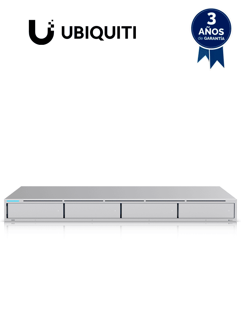 UNVR NVR Empresarial UniFi Protect de 4 Bahías de Disco Duro, recomendado para hasta 50 cámaras Full HD