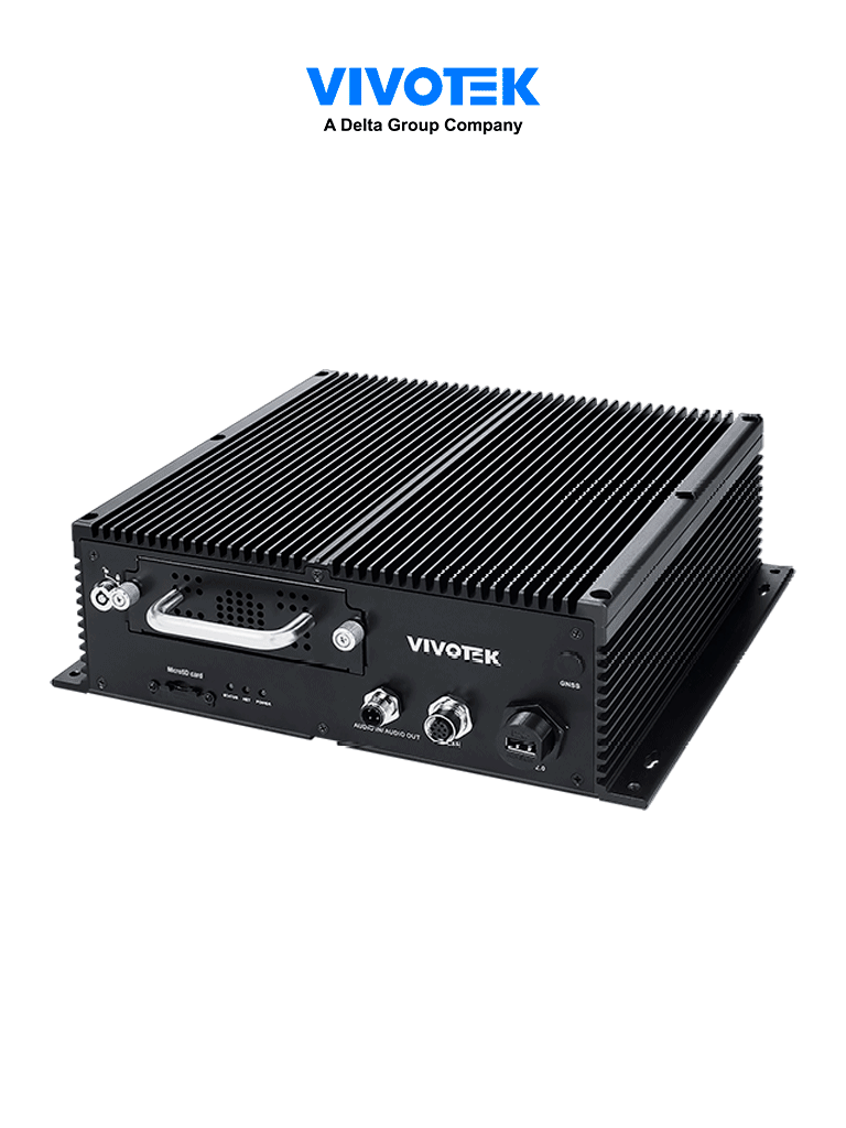 [NV9421P] VIVOTEK NV9421P - NVR móvil 16 canales, 2 Bahias SSD 2.5", 16 puertos PoE M12, 1 puerto GE, 1 puerto HDMI, 1 puerto VGA, G-Sensor, GPS, 8xDI/4xDO, Salida de audio, EN50155:2021, MIL-STD-810G, ONVIF, WiFi (opcional), LTE (opcional)