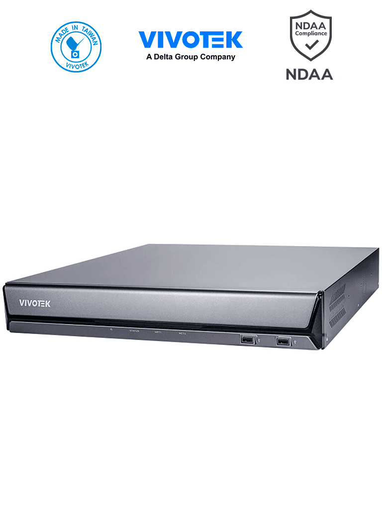 VIVOTEK ND9442P - Grabador NVR 16 Canales, 16 Puertos PoE, 4 Bahias de Discos, Deep Search, Smart VCA Search, Ciberseguridad Trend Micro, Salida HDMI 4K Centralizacion con VAST 2, VSS, Gestión PoE, Grabacion de 192Mbps, ONVIF, NDAA #VTX