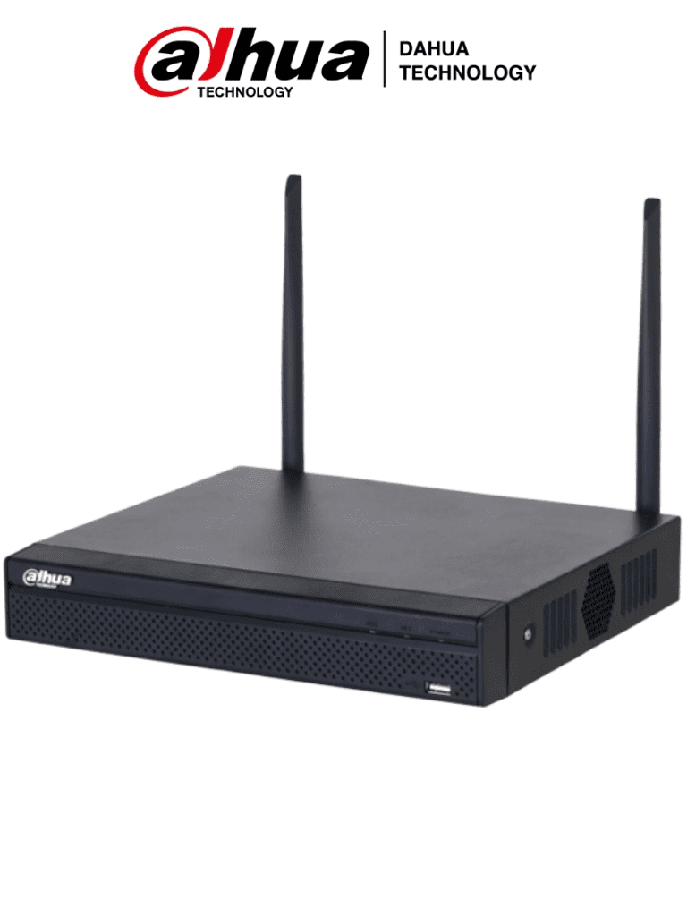 [DHI-NVR1108HS-W-S2-CE] DAHUA NVR1108HS-W-S2-CE - NVR WiFi de 4 Megapixeles/ 8 Canales IP/ H.265/ Salidas HDMI &VGA/ 1 Bahía de Disco Duro/ 1 E&S de Audio/ Onvif/