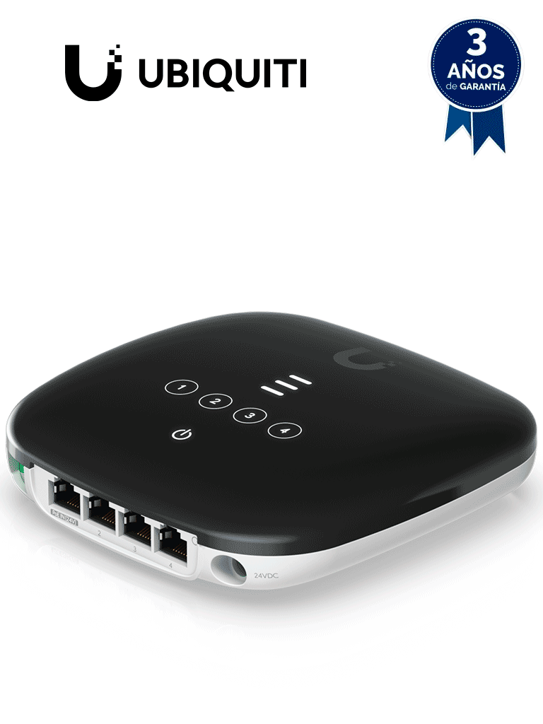 UBIQUITI UF-WIFI - UFiber WiFi 802.11n GPON ONU, Unidad de Red Óptica con 1 puerto WAN GPON (SC/APC) y 4 puertos LAN Gigabit Ethernet. #DicUBI