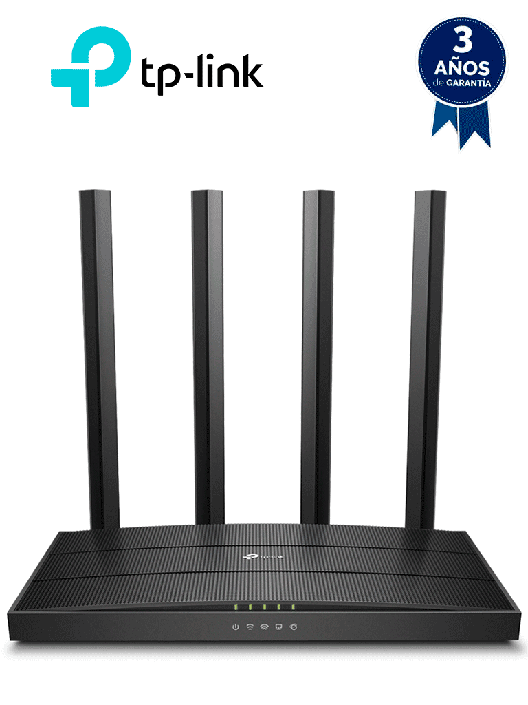 TP-LINK Archer C80 - Ruteador WiFi AC 1900Mbps con 1 puerto WAN RJ45 Gigabit Ethernet, 4 puertos LAN RJ45 Gigabit Ethernet, MU-MIMO, 4 antenas fijas, en modos de enrutador y punto de acceso, con Beamforming.#DL79