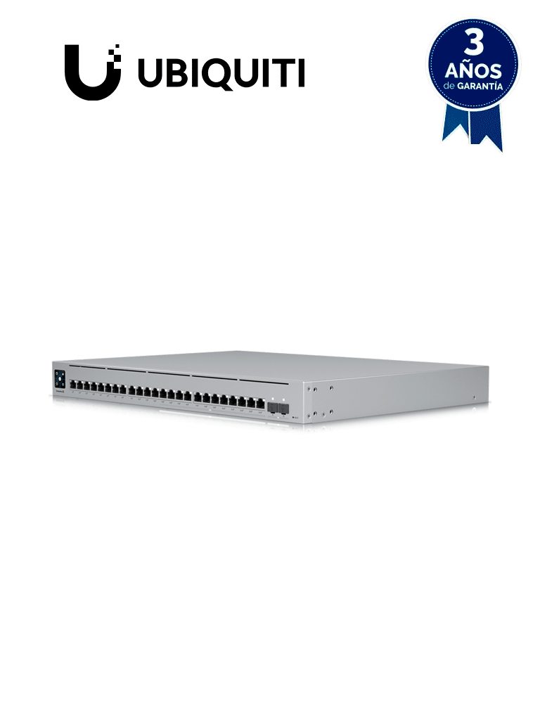 UBIQUITI USW-ENTERPRISE-24-POE - UniFi Switch Empresarial Capa 3 de 24 puertos PoE 802.3af/at (12 puertos 2.5G y 12 puertos 1G) + 2 puertos 1/10G SFP+, 400W, pantalla informativa. #switch