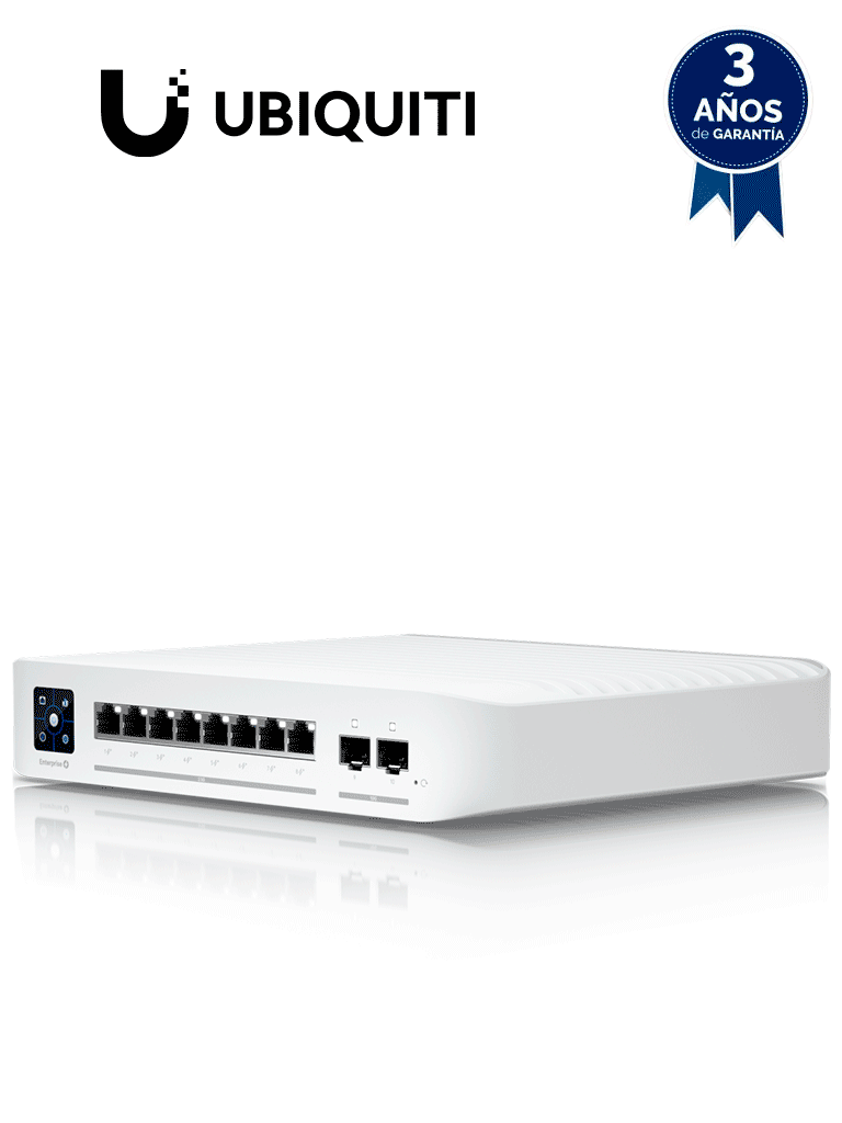 [USW-ENTERPRISE-8-PoE] UBIQUITI USW-ENTERPRISE-8-POE - Switch capa 3 Administrable/ 8 puertos 2.5 GbE PoE/ 802.3at PoE/ 2 puertos 10G SFP+ #preventa