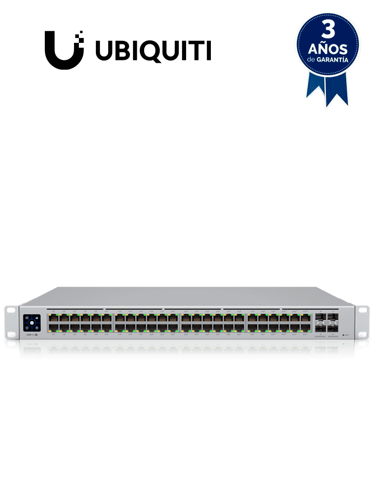 UBIQUITI USW-PRO-48-POE - UniFi Switch Gigabit PoE PRO con 48 puertos PoE Gigabit Ethernet, 4 puertos SFP de 1-10G, 600W de potencia PoE, compatible con PoE at/bt y pantalla informativa #switch #MCI2