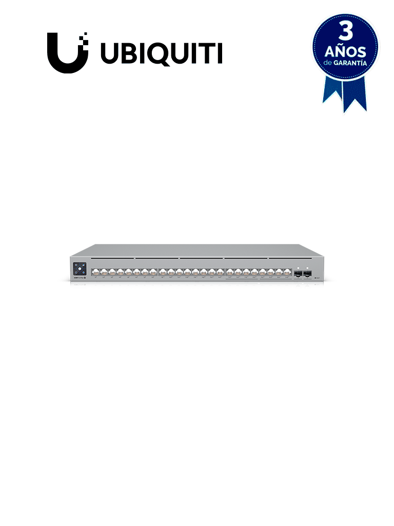 UBIQUITI USW-PRO-MAX-24-POE - UniFi switch de 24 puertos (8 puertos POE++ 2.5 GbE y 16 puertos GbE POE+), 2 puertos SFP+ 10G, 400W, pantalla táctil. #switch