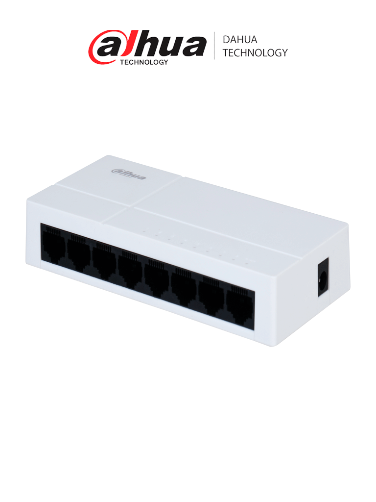 DAHUA DH-PFS3008-8GT-L-V2 - Switch para Escritorio 8 Puertos/ Gigabit Ethernet/ 10/100/1000/ Diseño Compacto/ Capa 2/ switching 16 Gbps/ Velocidad de Reenvio de paquetes11.9 Mbps/ Blanco/ #SwitchDpxv