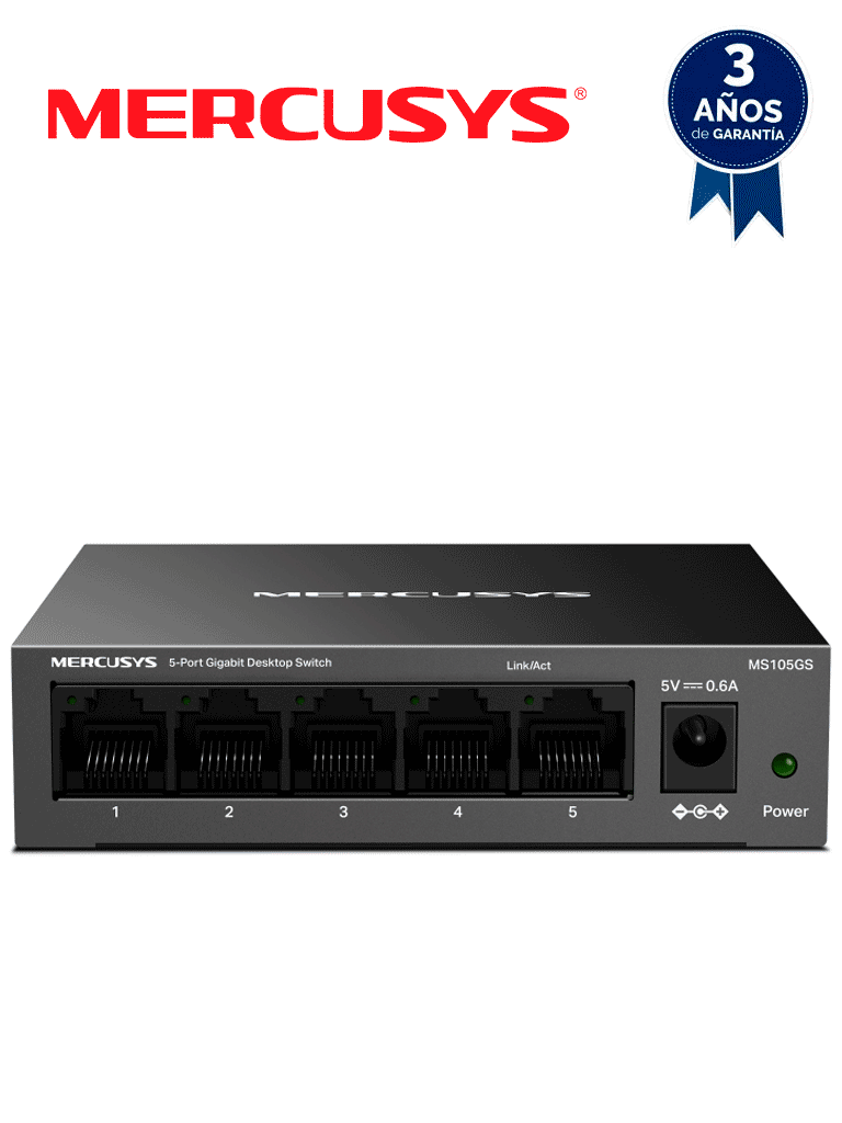 MERCUSYS - MS105GS / Switch Gigabit de sobremesa de 5 puertos #M&TDIC